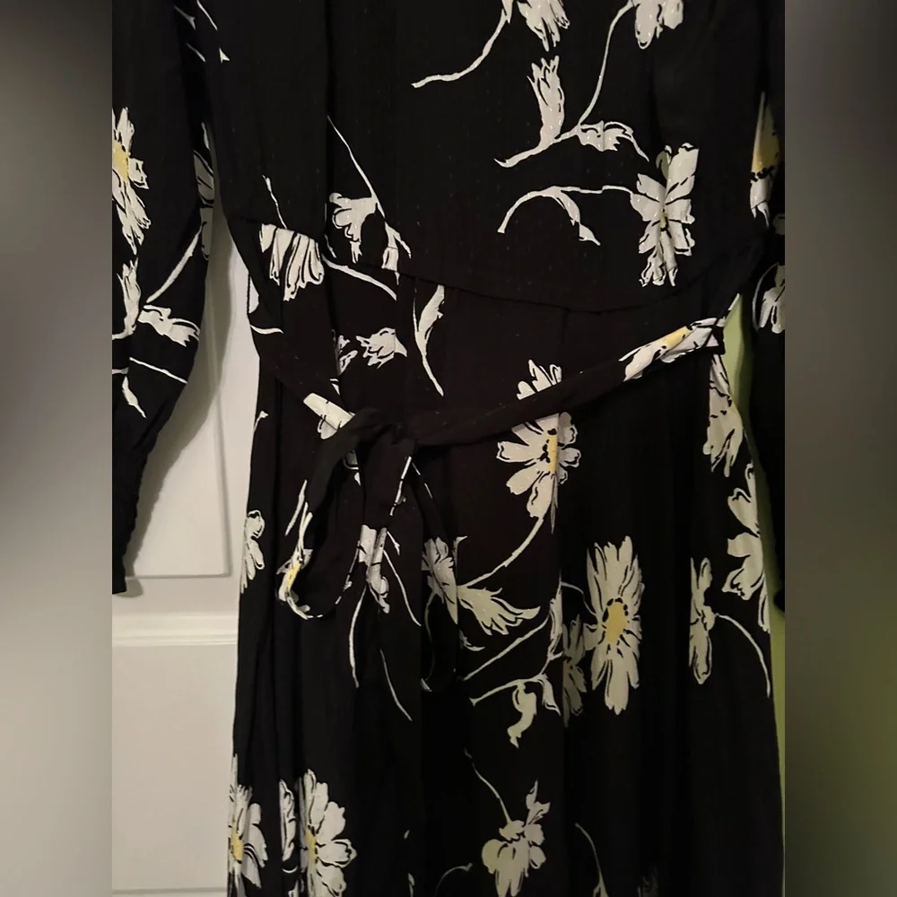 NWT Talbots Black Vintage Style Daisy Fit and Flare Dress Size 6 - Picture 8 of 13